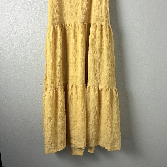 A New Day Yellow Adjustable Halter Neck Tiered Dress - Picture 6 of 7
